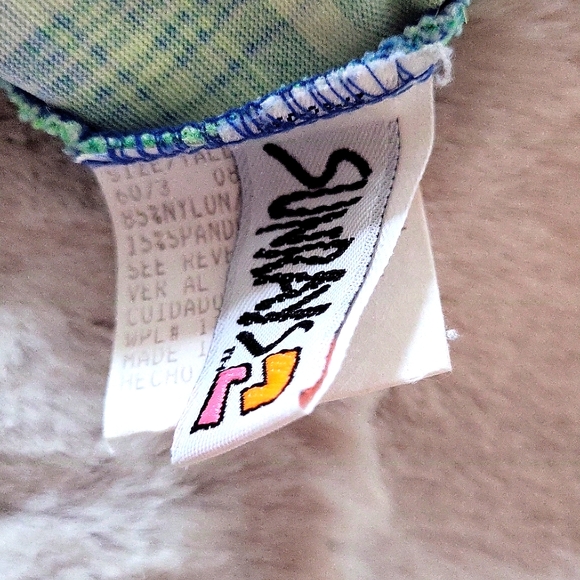 Vintage 70s Look Adorable Plaids One-Piece Swimsuit - SOFT - Picture 10 of 12